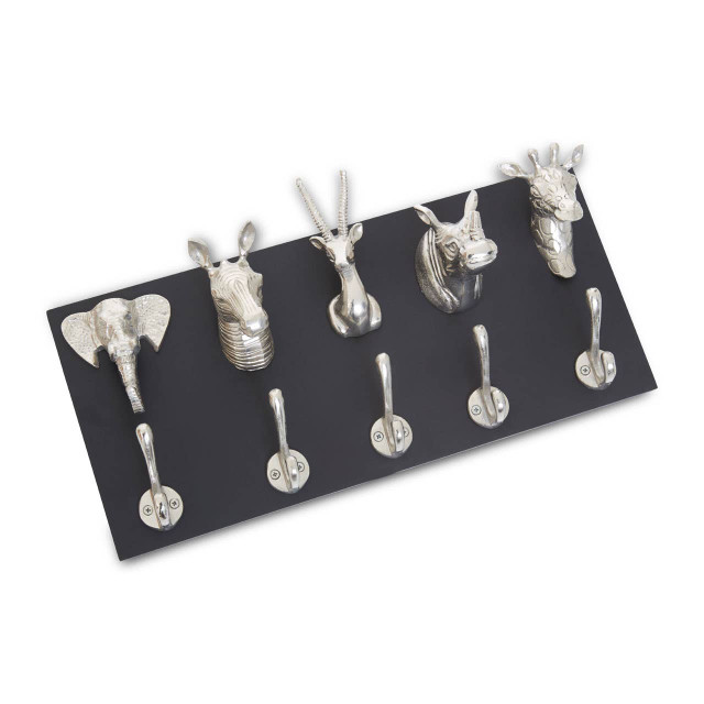 Premier Housewares Safari Animal 5 Hook Wall Hanger