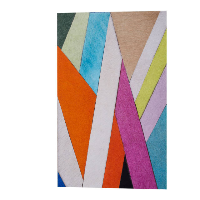 Premier Housewares Safira Genuine Leather Striped Wall Art
