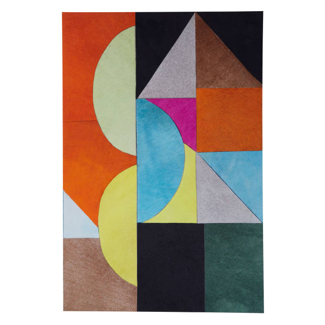 premier housewares Safira Genunie Leather Abstract Wall Art