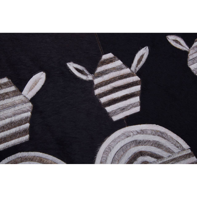 Premier Housewares Safira Leather Patchwork Zebra Wall Art
