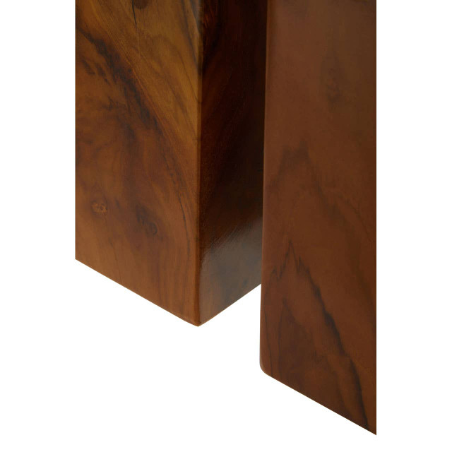Premier Housewares Sakra Set Of 2 Teak Wood Bookends