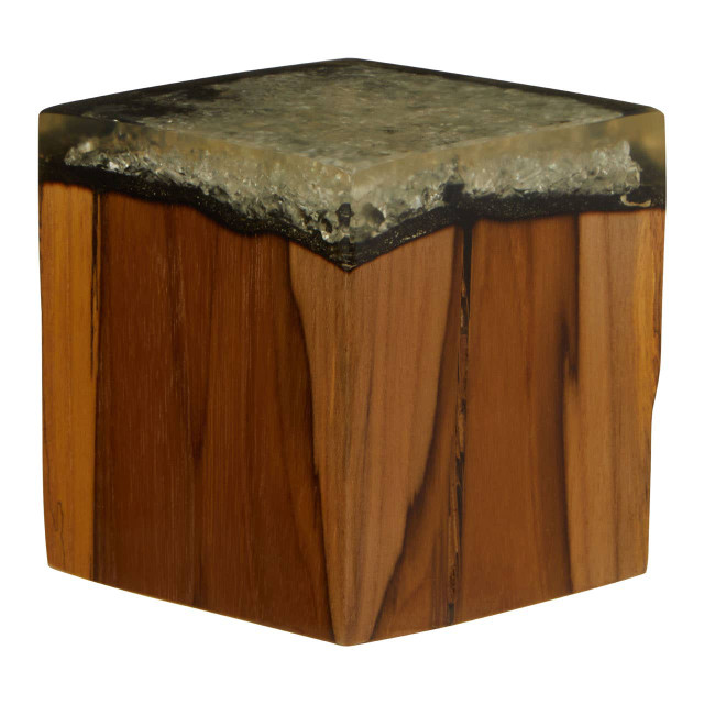 Premier Housewares Sakra Teak Wood And Resin Sculpture