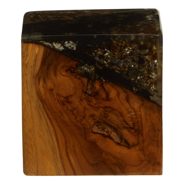 Premier Housewares Sakra Teak Wood With Resin Sculpture