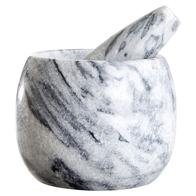 premier housewares Salerno Grey Marble Clean Sided Mortar And Pestle
