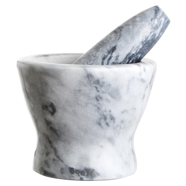 premier housewares Salerno Grey Marble Curved Mortar And Pestle