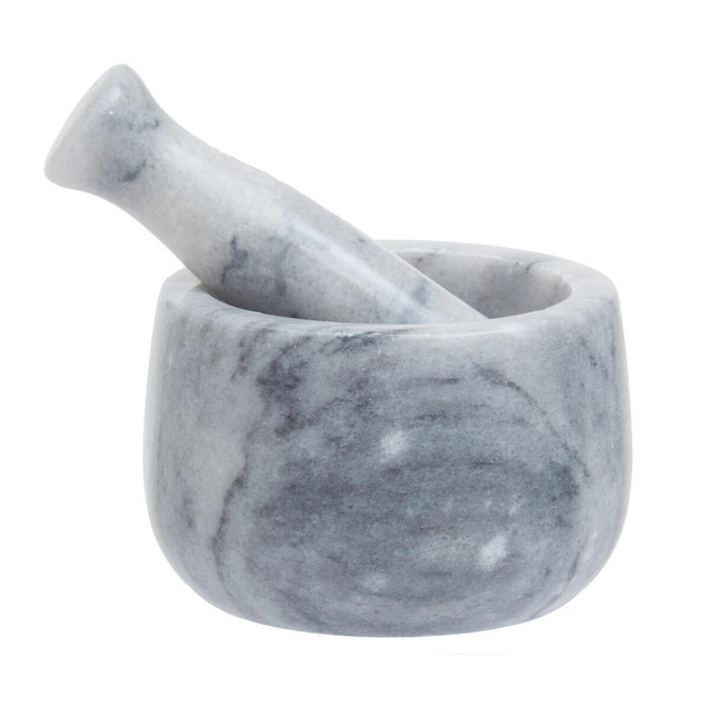 Premier Housewares Salerno Grey Marble Straight Mortar And Pestle