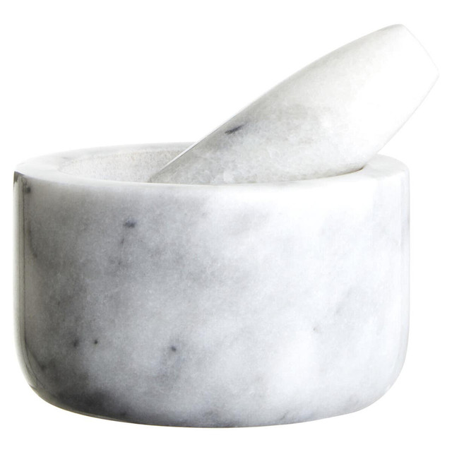 Premier Housewares Salerno Grey Marble Straight Mortar And Pestle