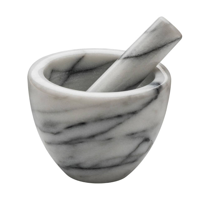 Premier Housewares Salerno White Marble Mortar And Pestle