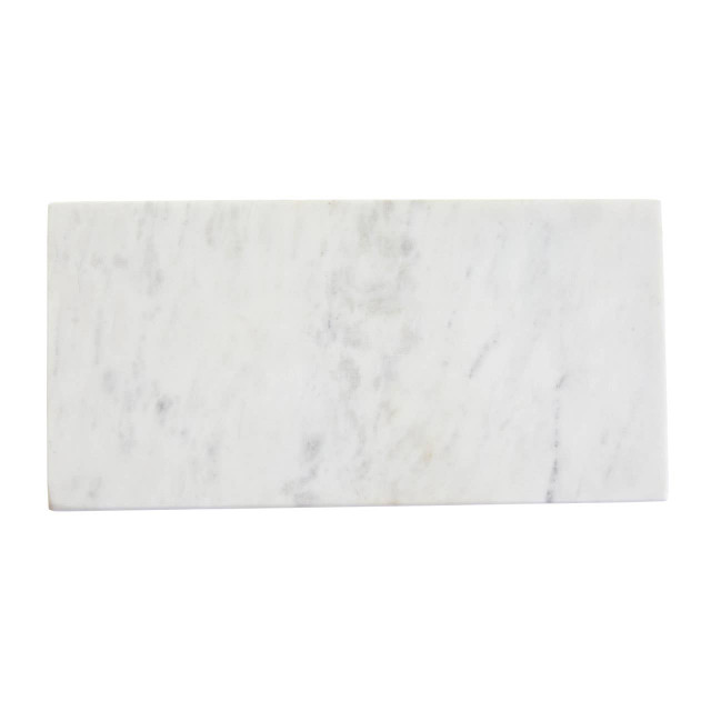 Premier Housewares Salerno White Marble Rectangular Chopping Or Serving Board
