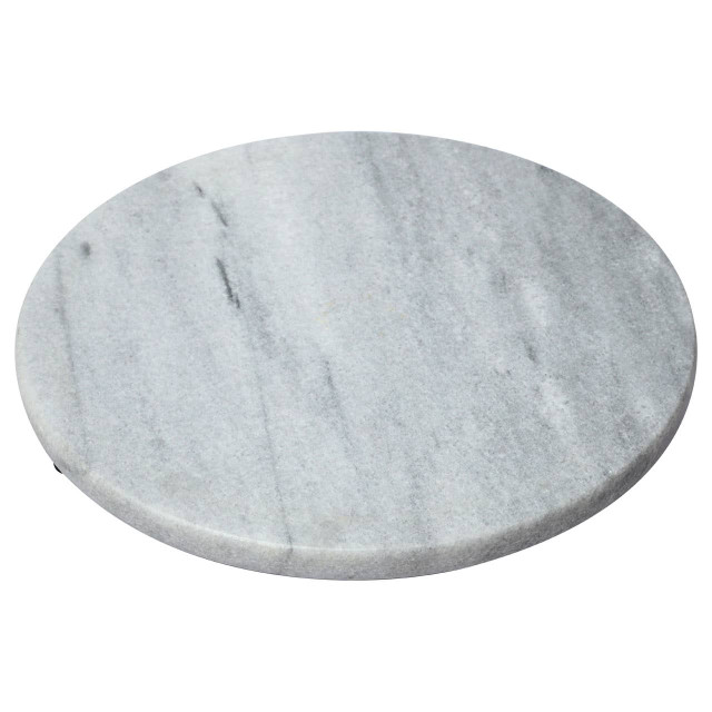 Premier Housewares Salerno White Marble Round Chopping And Serving Board