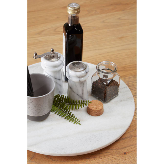 Premier Housewares Salerno White Marble Salt & Pepper Set
