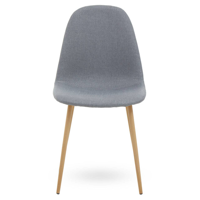 Premier Housewares Salford Grey Dining Chair With Wood Effect Legs