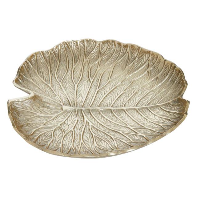 Premier Housewares Salma Large Gold Finish Lotus Leaf Plate