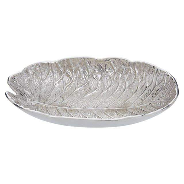 Premier Housewares Salma Silver Finish Lotus Leaf Bowl