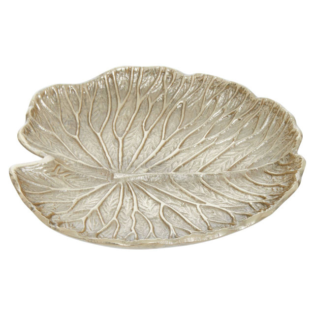 Premier Housewares Salma Small Gold Finish Lotus Leaf Plate
