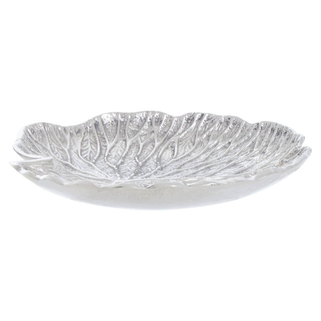 premier housewares Salma Small Silver Finish Lotus Leaf Plate