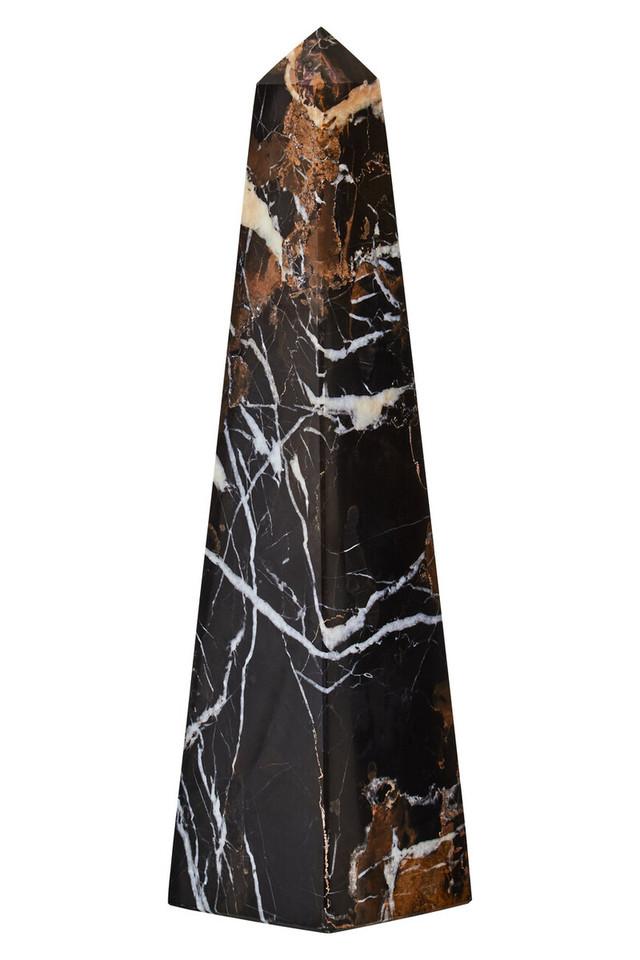 Premier Housewares Salmo Large Black Marble Obelisk