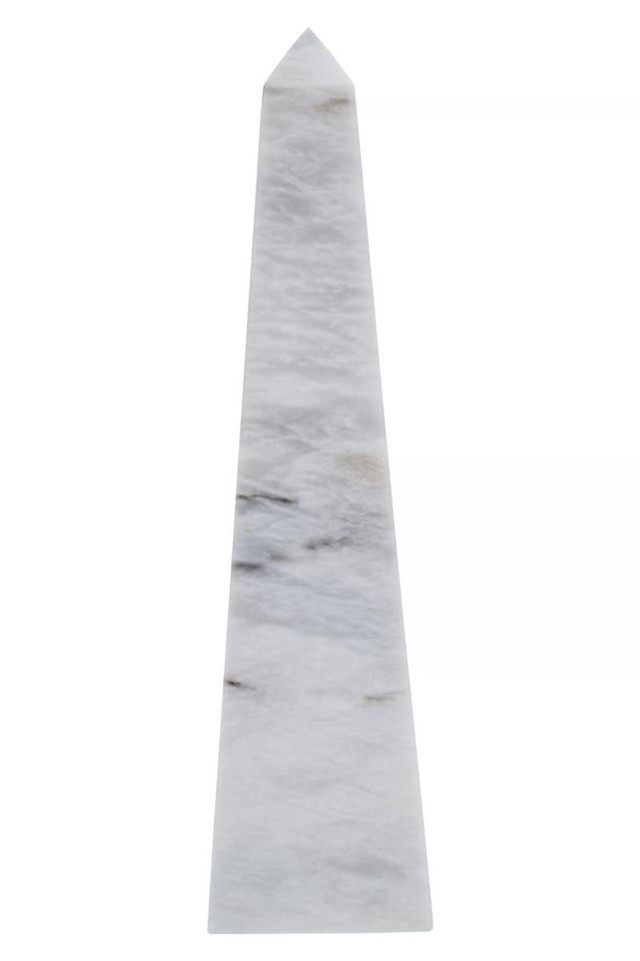 Premier Housewares Salmo Large White Marble Obelisk