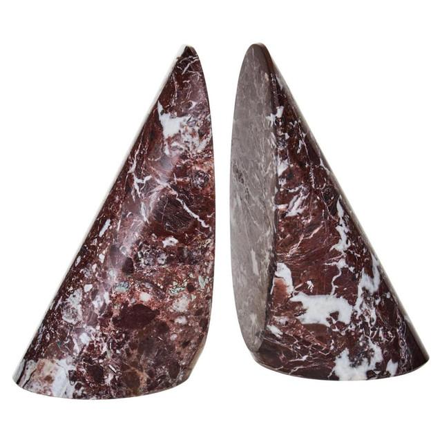 Premier Housewares Salmo Set Of Two Red Marble Bookends