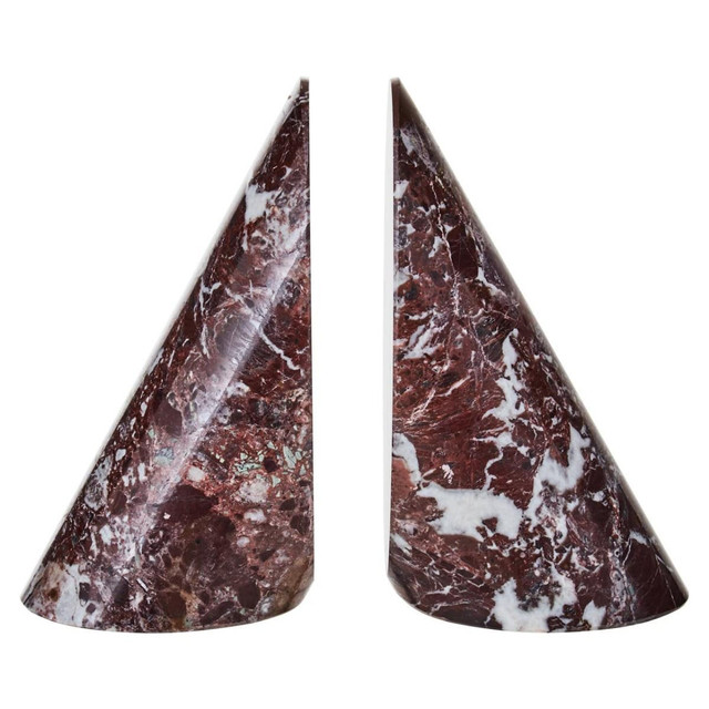 premier housewares Salmo Set Of Two Red Marble Bookends