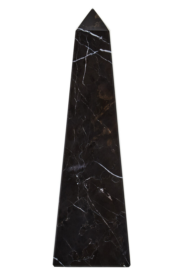 Premier Housewares Salmo Small Black Marble Obelisk
