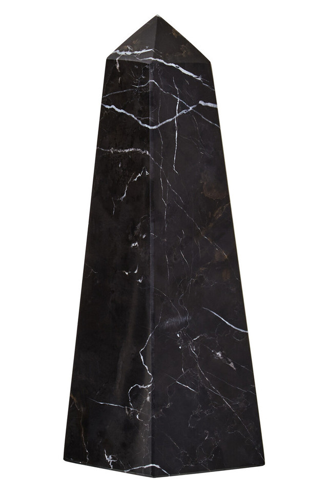 Premier Housewares Salmo Small Black Marble Obelisk