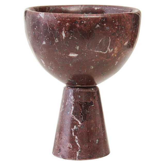 Premier Housewares Salmo Small Red Marble Pedestal Bowl