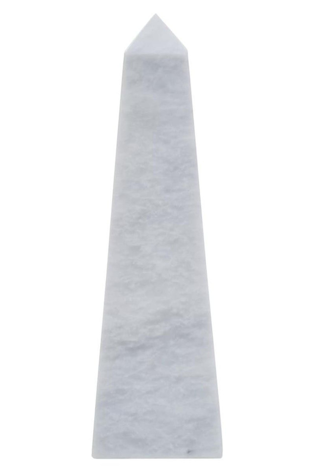 Premier Housewares Salmo Small White Marble Obelisk