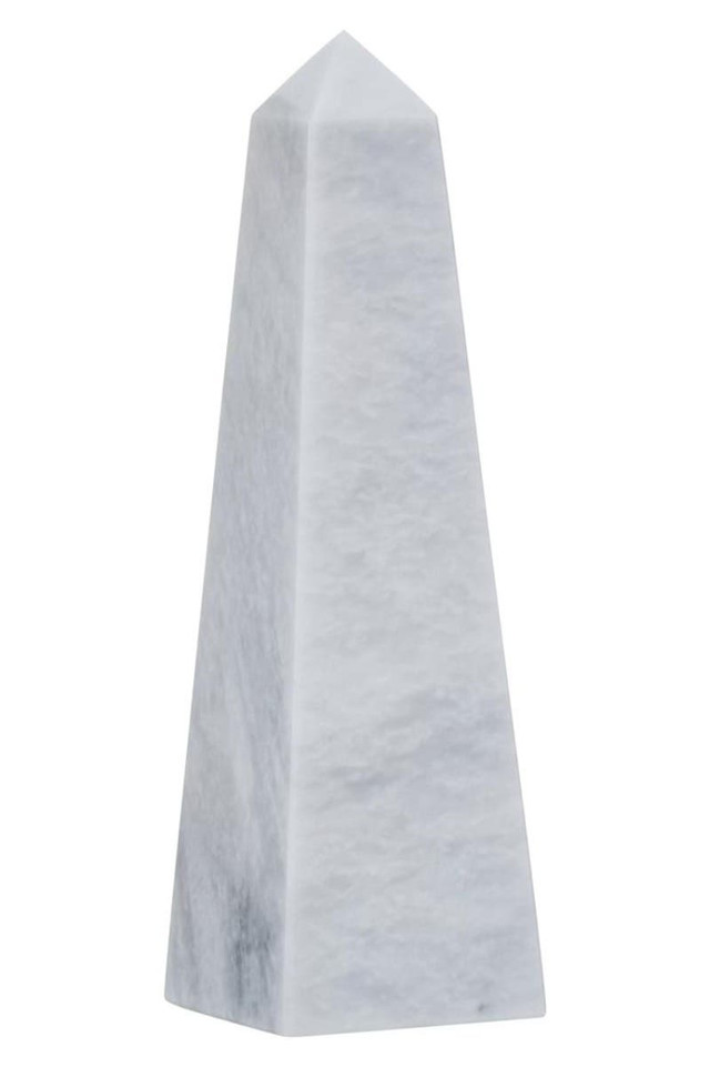 Premier Housewares Salmo Small White Marble Obelisk