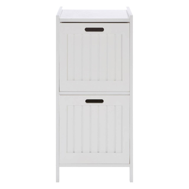 Premier Housewares Salon White Wood 2 Drawer Cabinet