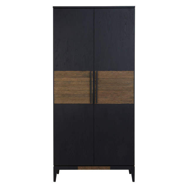 Premier Housewares Salvar 2 Tone Oak Wood Tall Cabinet