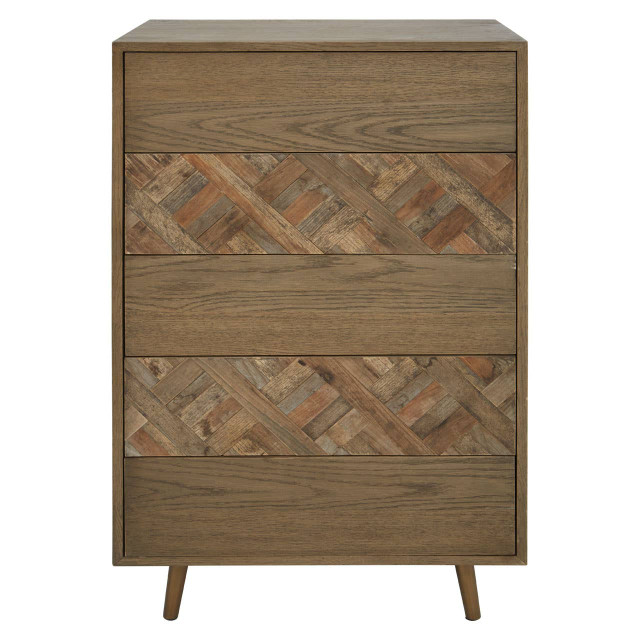 Premier Housewares Salvar Wooden Chest Of 5 Drawers