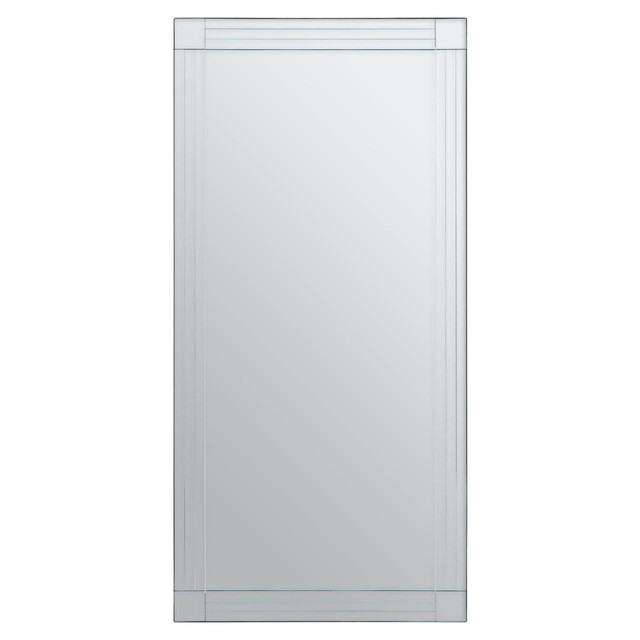 Premier Housewares Sana Large Rectangular Wall Mirror With Linear Detail