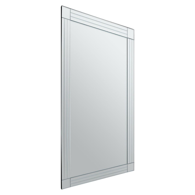 Premier Housewares Sana Large Rectangular Wall Mirror With Linear Detail