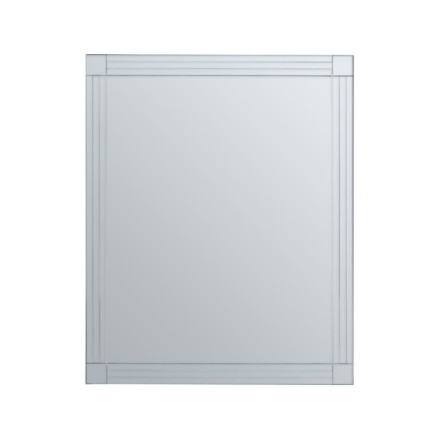 premier housewares Sana Small Rectangular Wall Mirror with Linear Detail