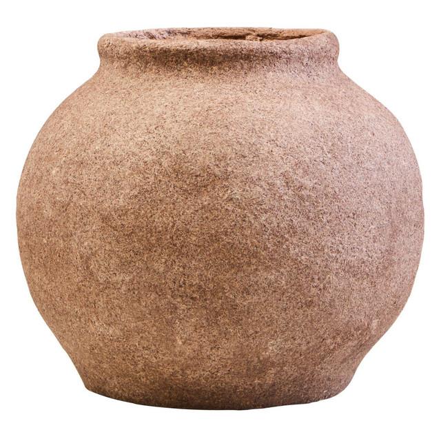 Premier Housewares Sanai Cotton Mache And Coco Shell Round Vase