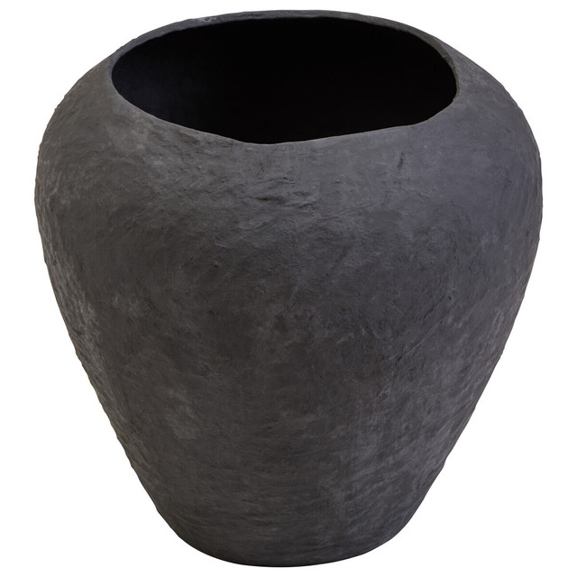 Premier Housewares Sanai Cotton Mache Large Black Planter