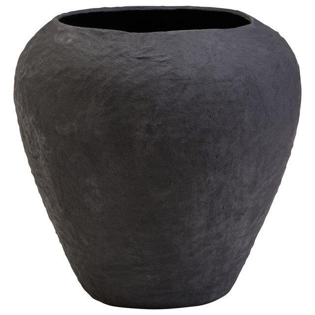 Premier Housewares Sanai Cotton Mache Large Black Planter
