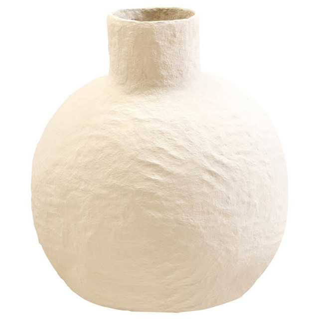 Premier Housewares Sanai Cotton Mache Large Cream Vase