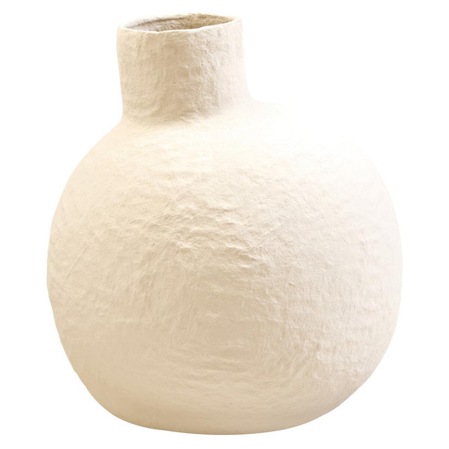 Premier Housewares Sanai Cotton Mache Large Cream Vase