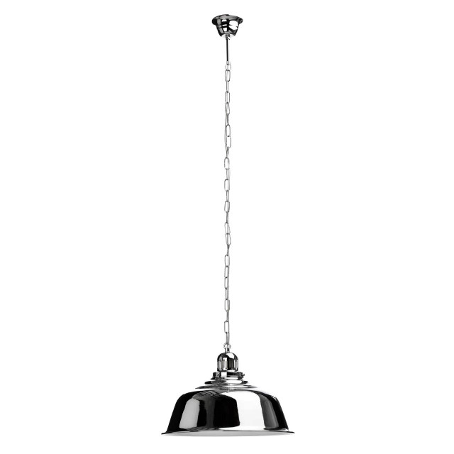 premier housewares Sanborn Metal Pendant Light with Chrome Finish