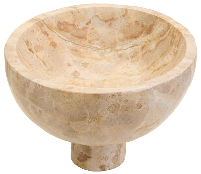 premier housewares Santino Chocolate Marble Pedestal Bowl