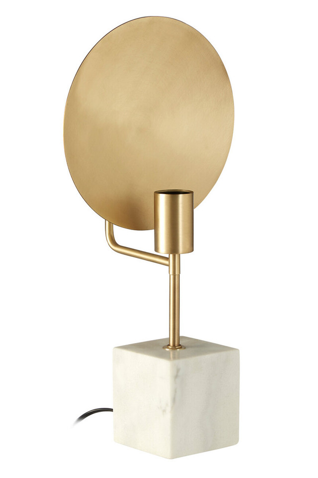 Premier Housewares Saramis Table Lamp With White Marble Base