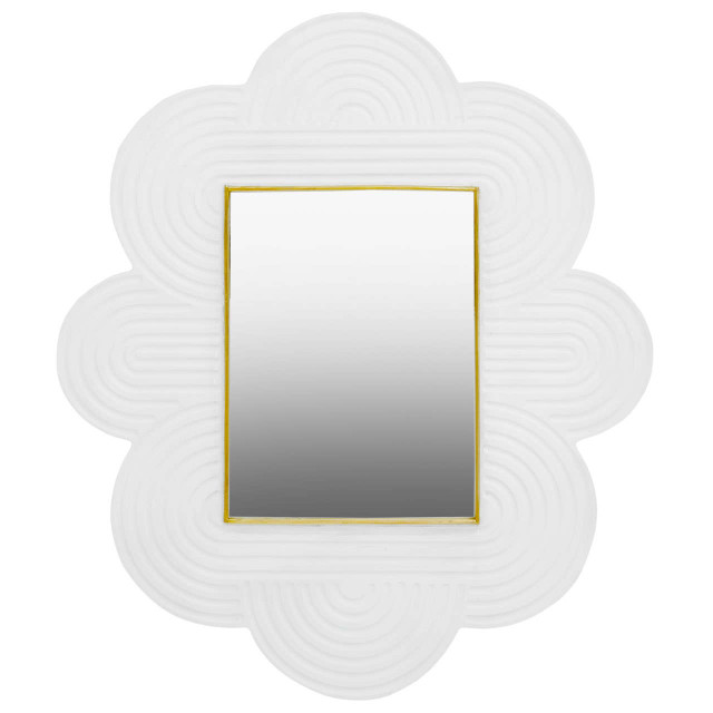 Premier Housewares Saras White Finish Mango Wood Wall Mirror
