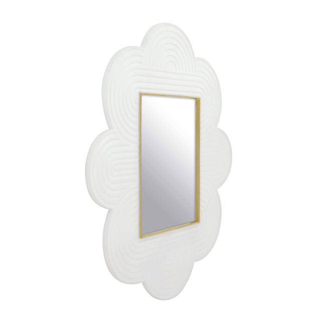 Premier Housewares Saras White Finish Mango Wood Wall Mirror