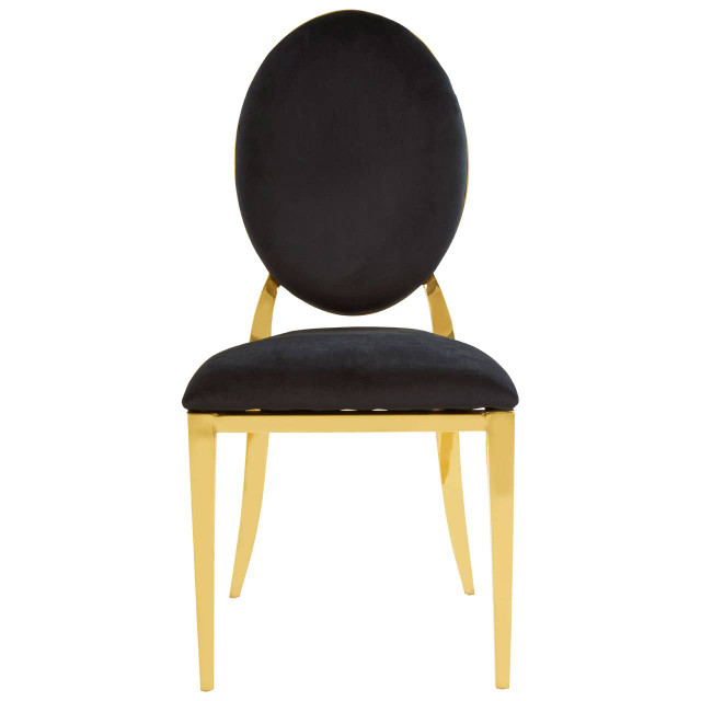 premier housewares Sarita Stackable Gold Finish Dining Chair