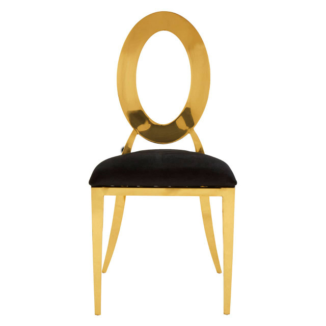 Premier Housewares Sarita Stackable Gold Frame Dining Chair