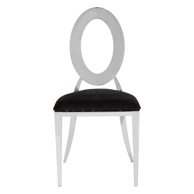 premier housewares Sarita Stackable Silver Frame Dining Chair