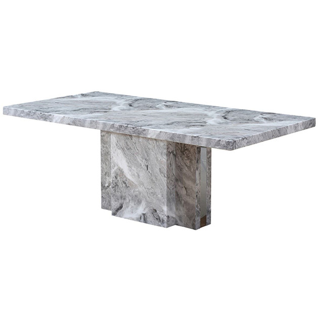 premier housewares Saronno Grey Marble Dining Table