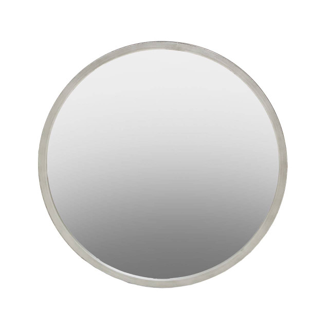 Premier Housewares Saska Small Antique Silver Round Wall Mirror